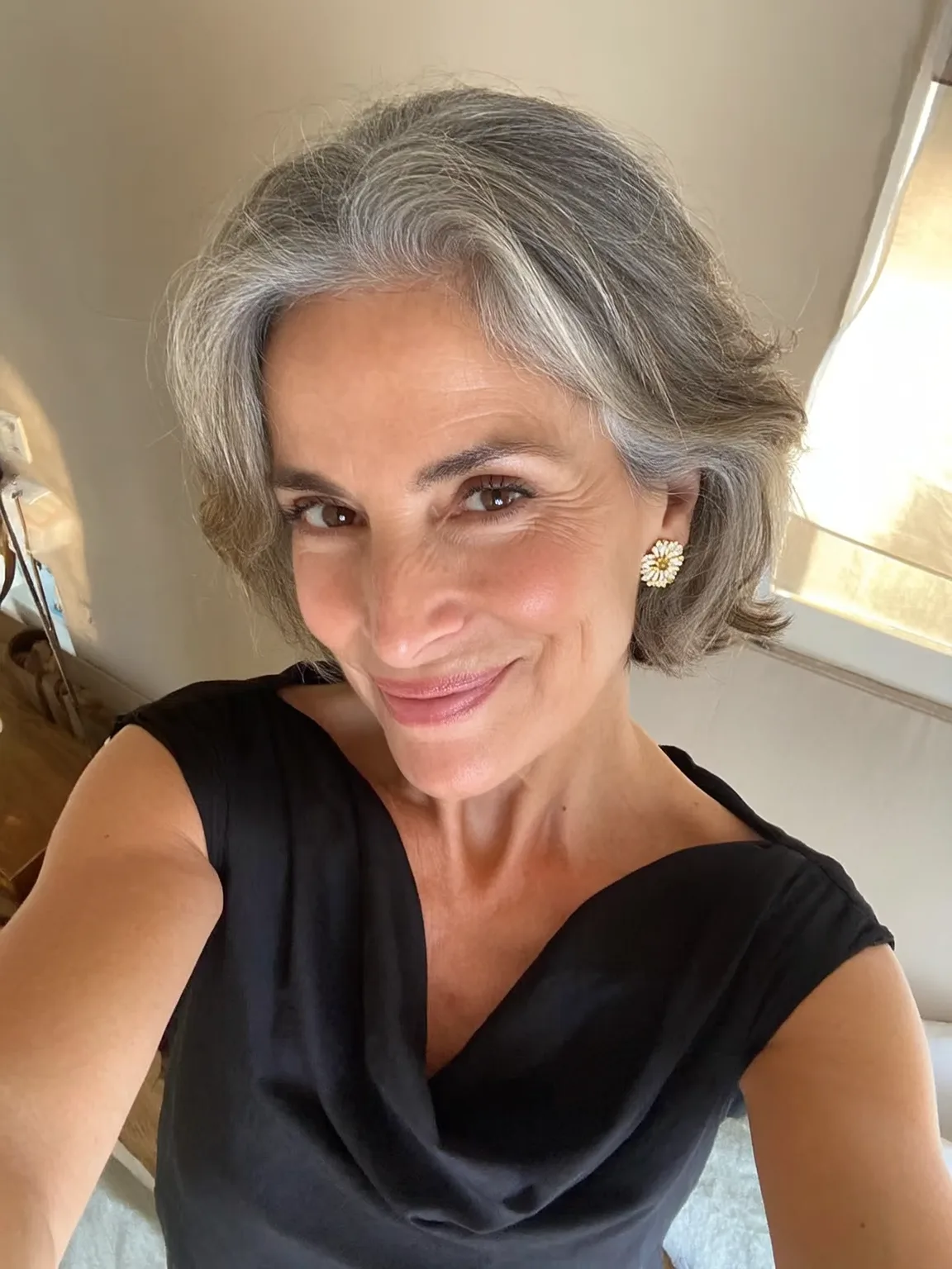 silver frost with natural undertones soft layers